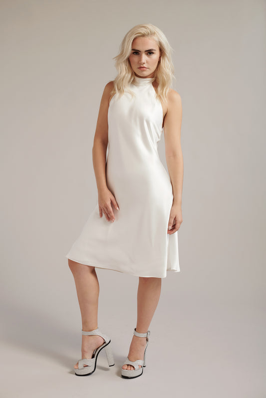 Amsale Silk Halter Slip Dress